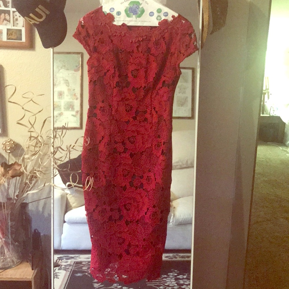 Beautiful red lace dress